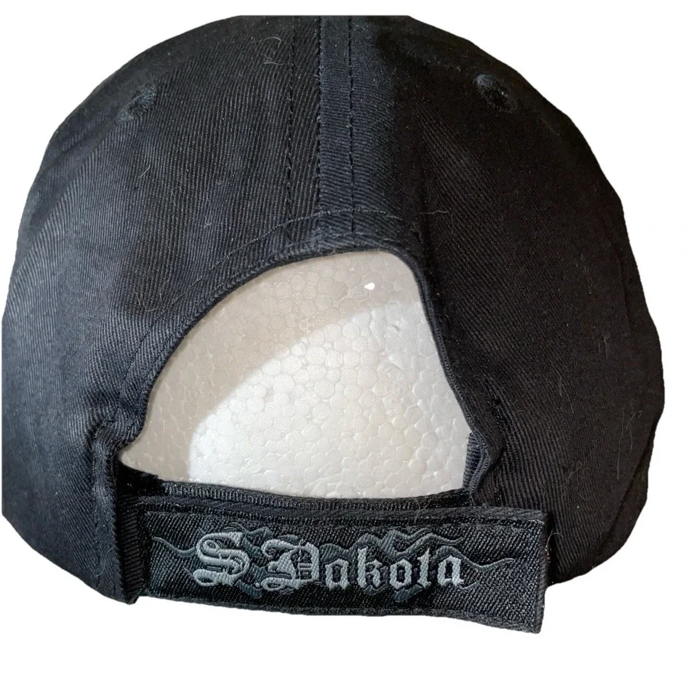 Y2K‎ 2008 68th Sturgis Black Hills Flame Bill Black Motorcycle Hat Cap